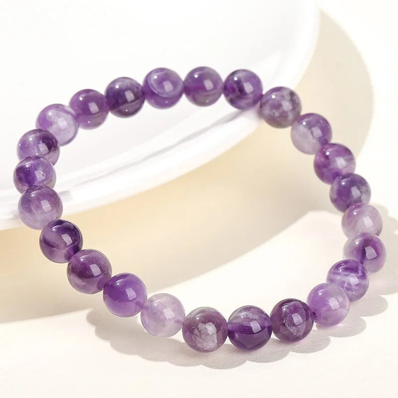 Beautiful Purple Crystal, Amethyst inspired Beaded Bracelet