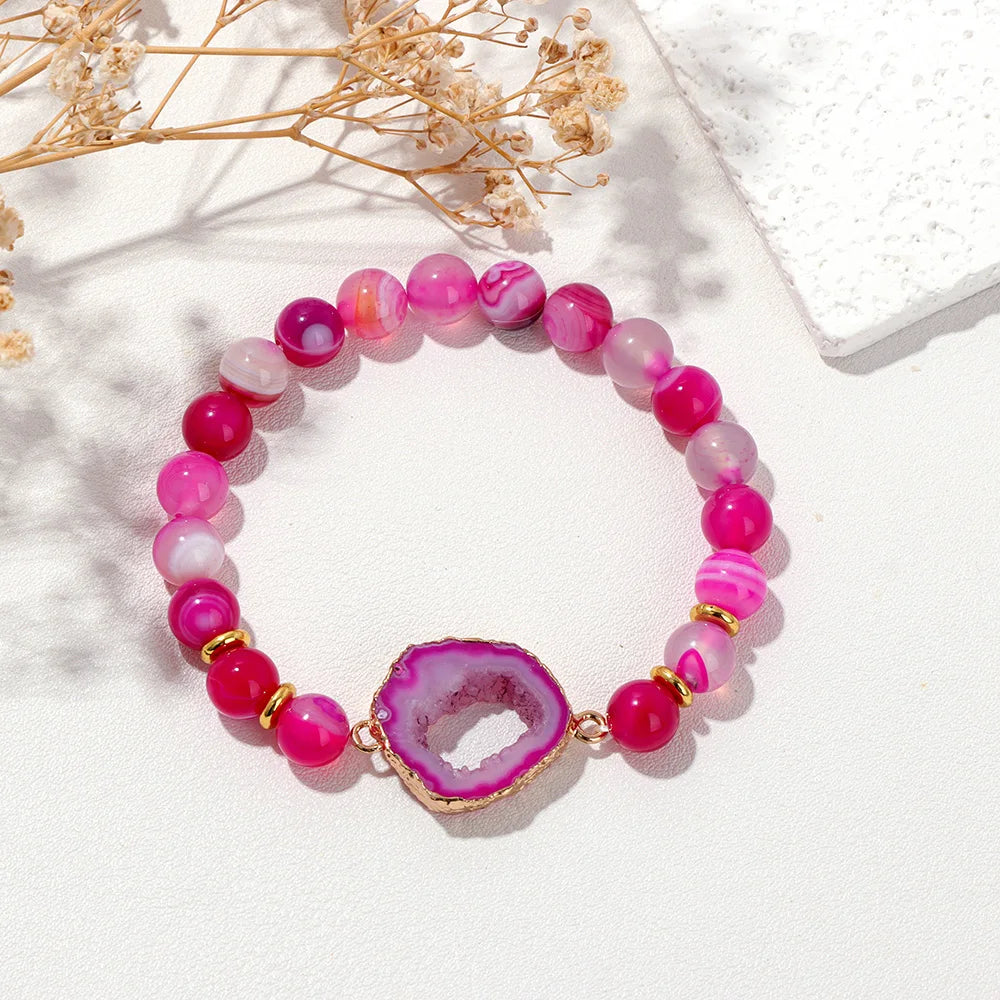 Gorgeous and Unique Hollow Geodes Bracelet