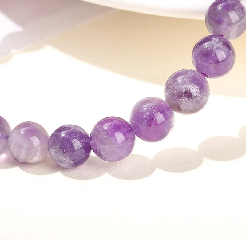Beautiful Purple Crystal, Amethyst inspired Beaded Bracelet