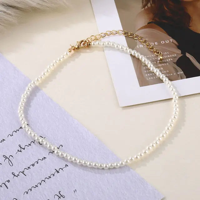Radiant BoHo Style Colorful Beaded Pearl Choker