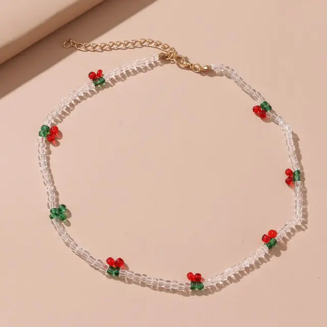 Radiant BoHo Style Colorful Beaded Pearl Choker