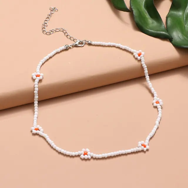 Radiant BoHo Style Colorful Beaded Pearl Choker
