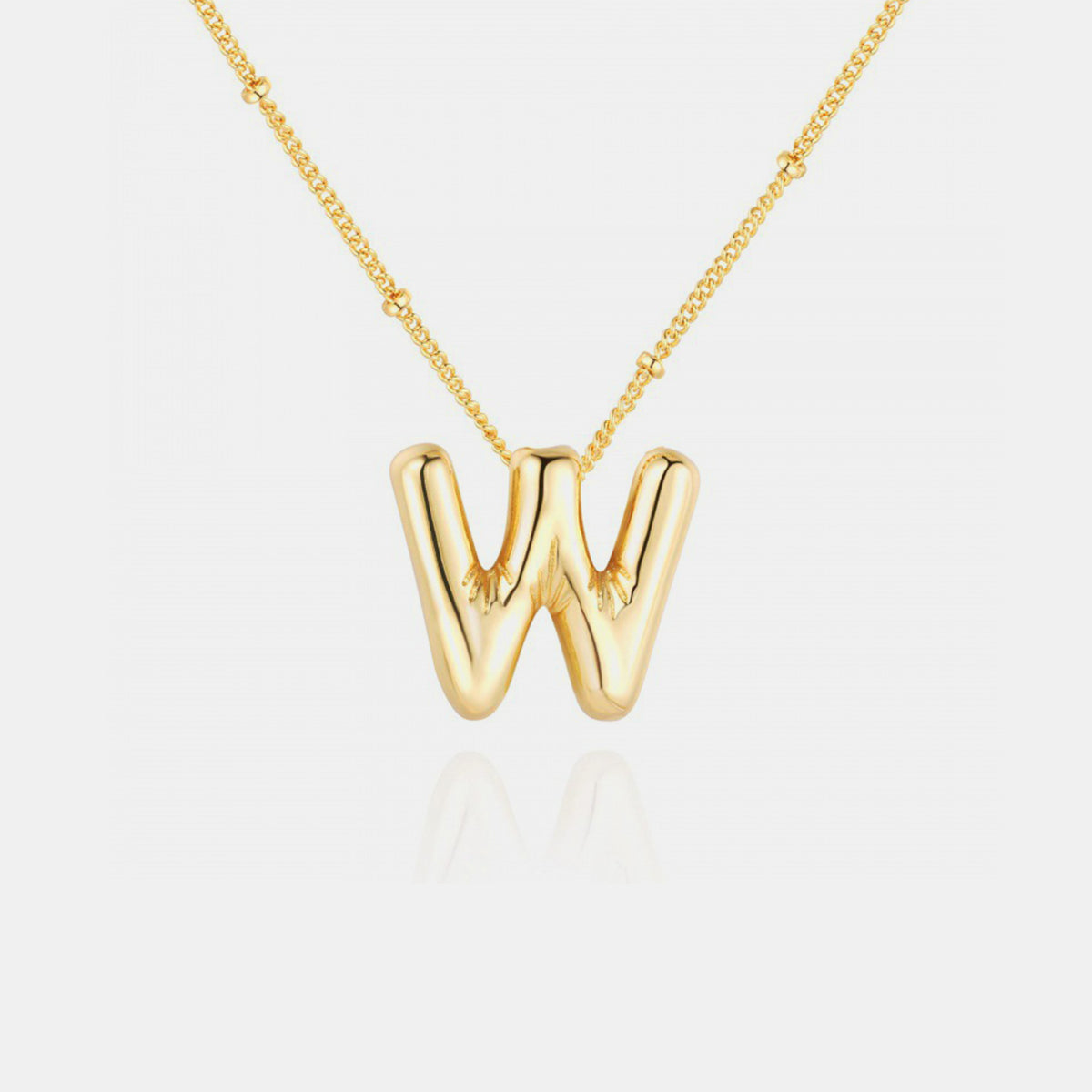 Lovely Gold Bubble Initial Necklace *ONLY T TO Z LEFT*