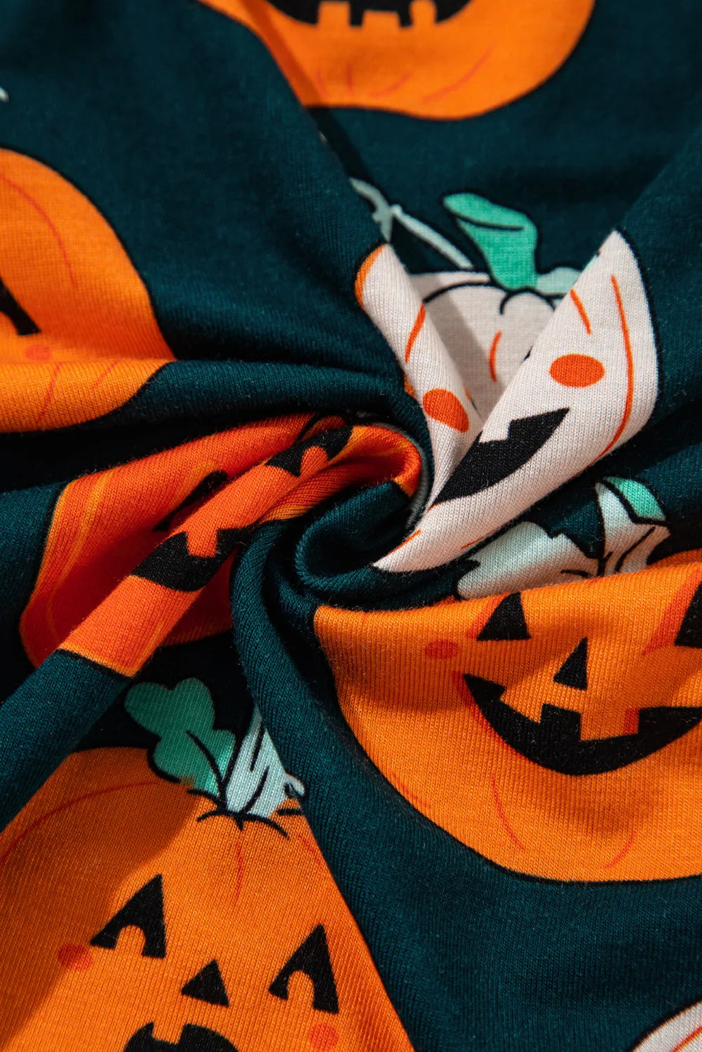 KayBee So Spooky Halloween Pumpkin Printed Short Sleeve Top and Pants Lounge Set
