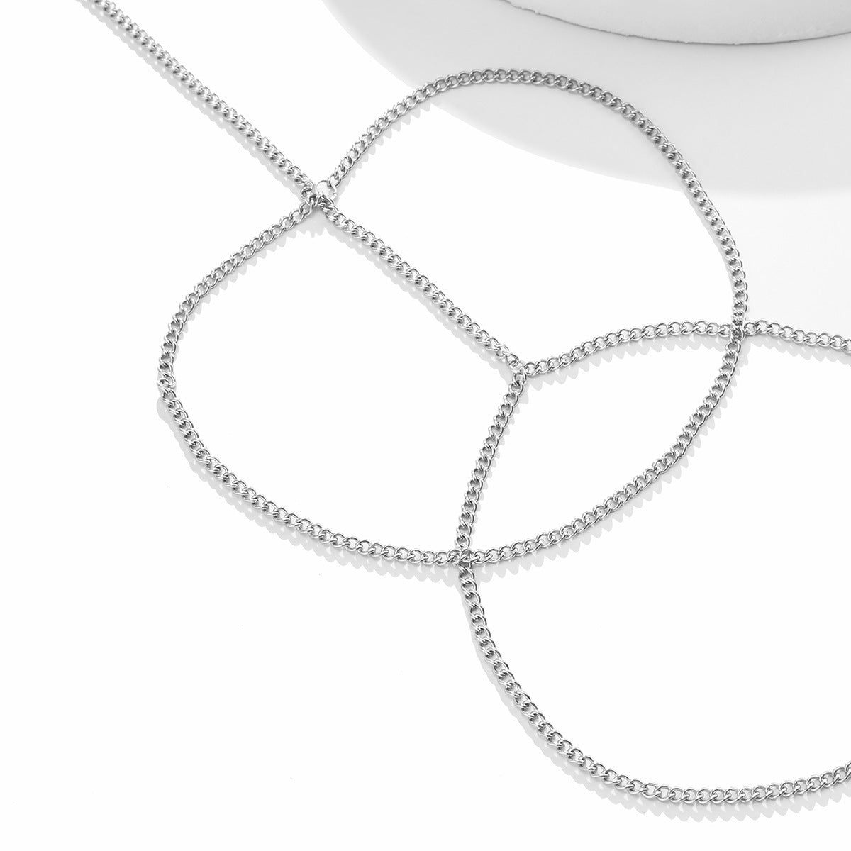 KayBee & Company Geometrically Spliced Metal Ankle Chains