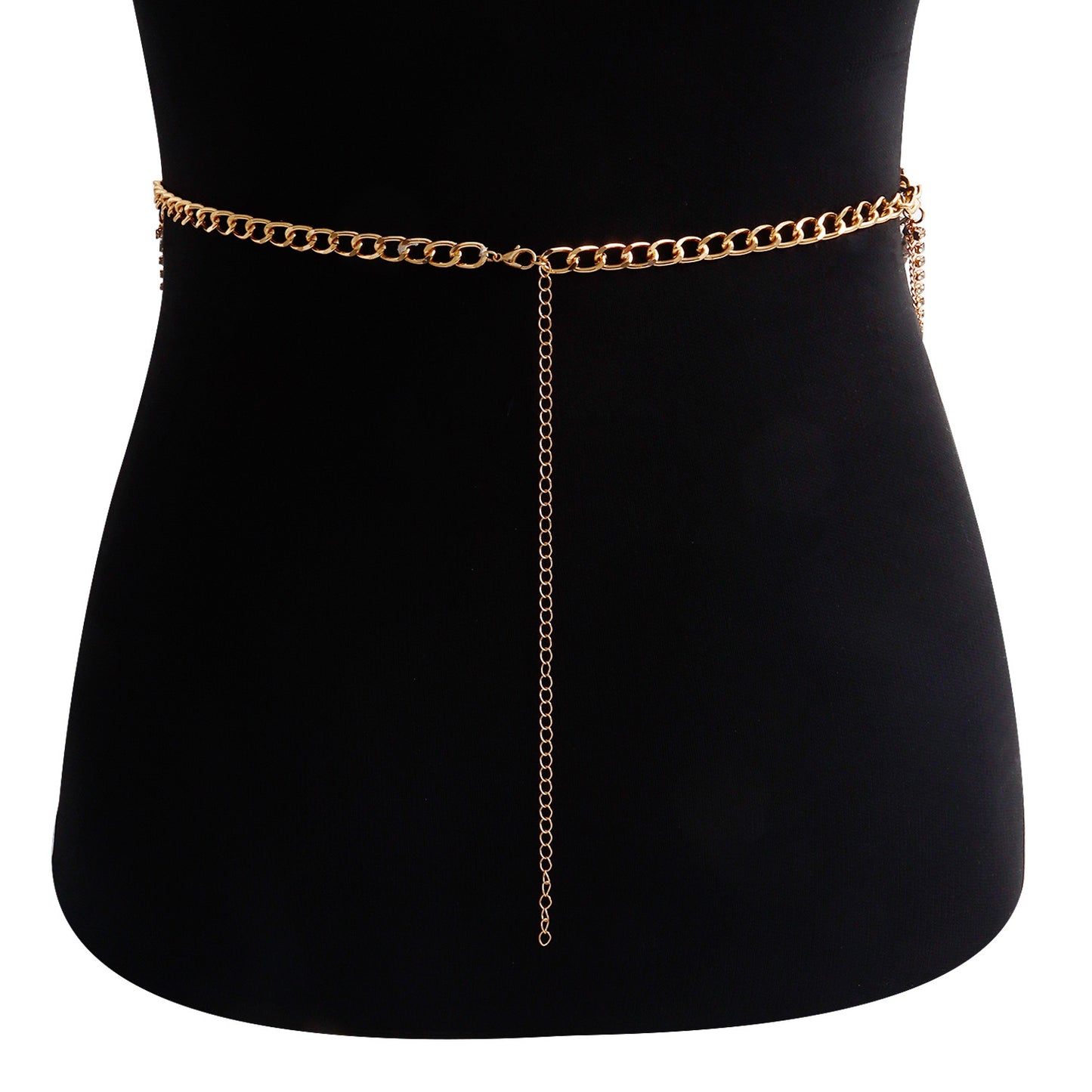KayBee & Company Rhinestone Wave Type Body Chains Waist Chain