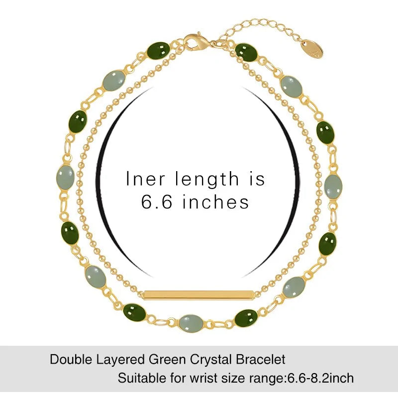 Mood Tracker - Green Crystal Bracelet