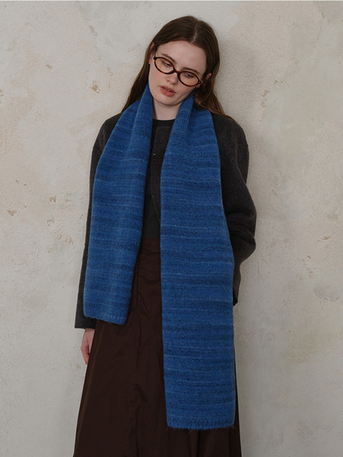 KayBee Striped Detail Knit Scarf