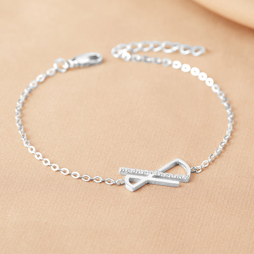 Infinity Charm Bracelet, Silver Infinite