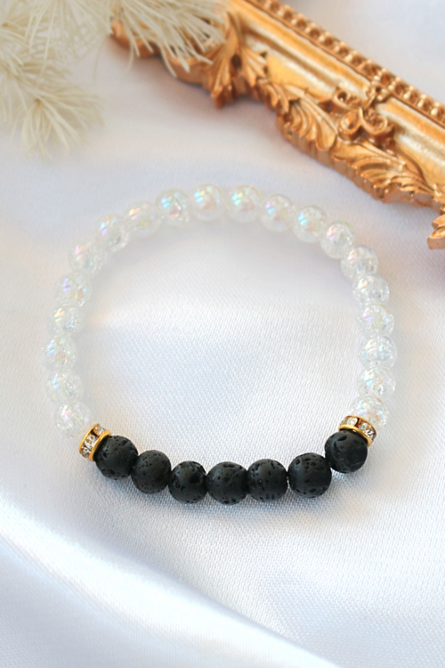 Handmade Aroma Diffuser – Lava Stone Bracelet - Anxiety Relief