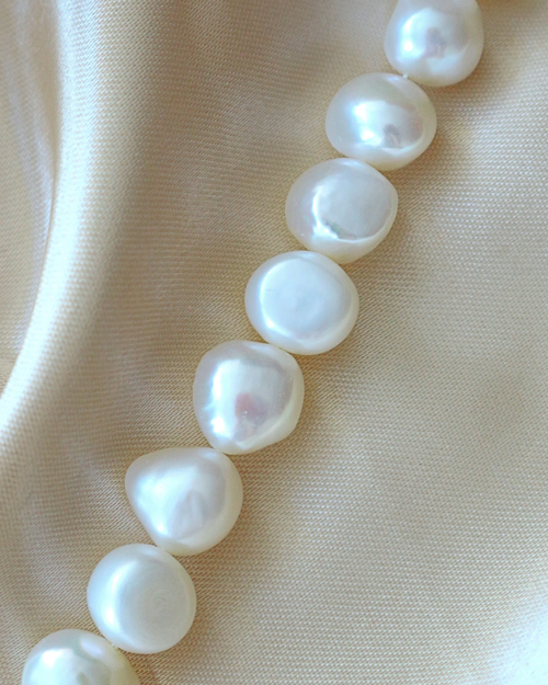 Exquisite Handmade Baroque Genuine Freshwater Pearls & Sterling Silver Bracelet (925)