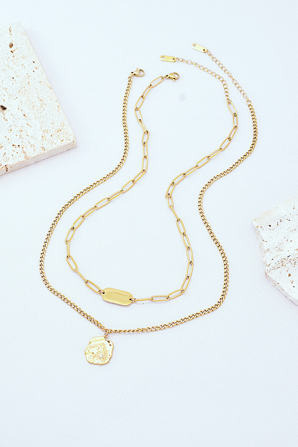 Unique Boho-Chic Inspired Double-Layered Pendant Necklace