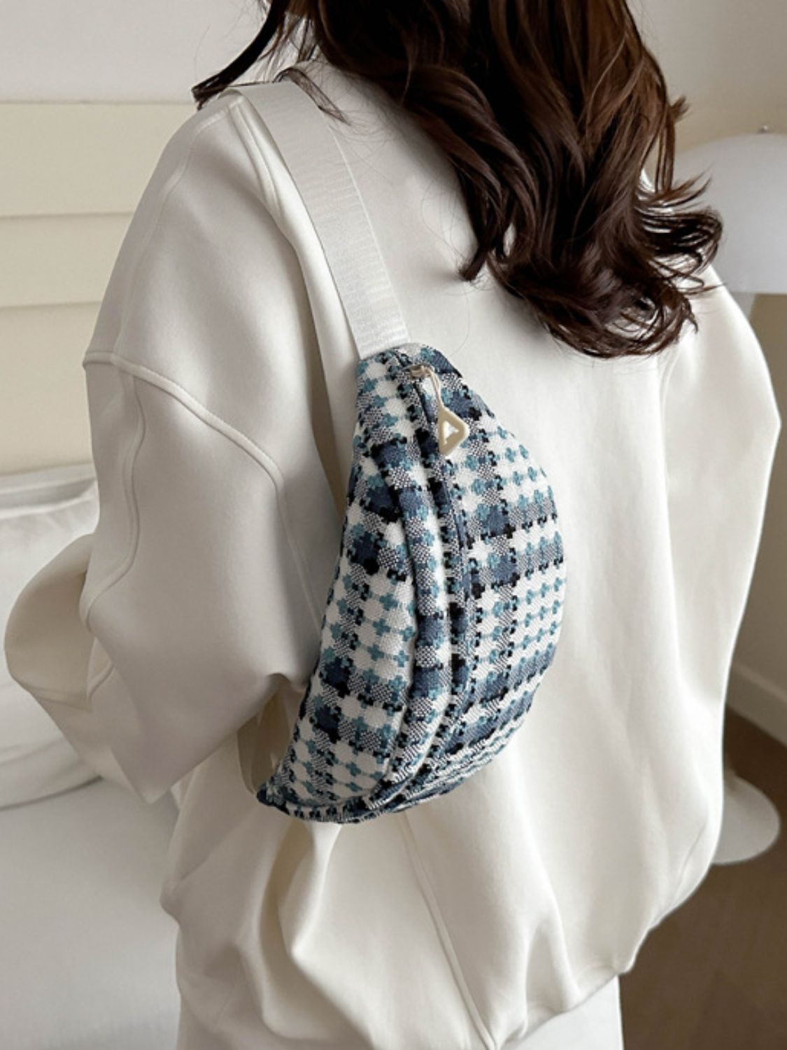 KayBee Plaid Wide Strap Crossbody Bag