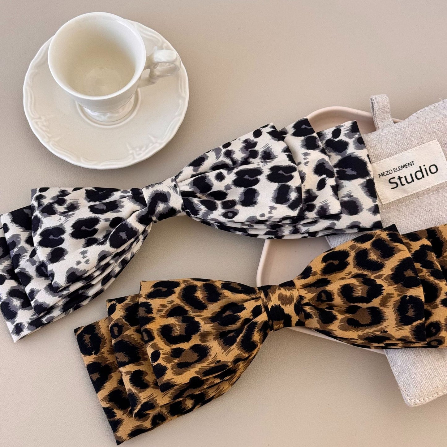 KayBee Luxurious Leopard Bow Hair Clip - 2 Count