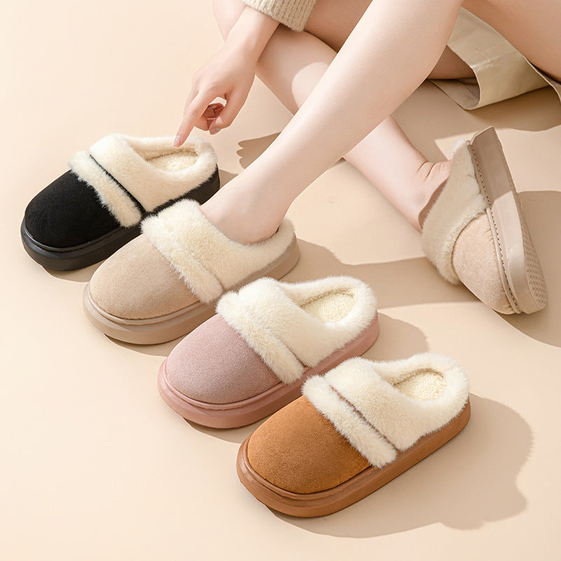 KayBee Cotton Slippers Women's Thick Bottom Non-slip Indoor Slippers