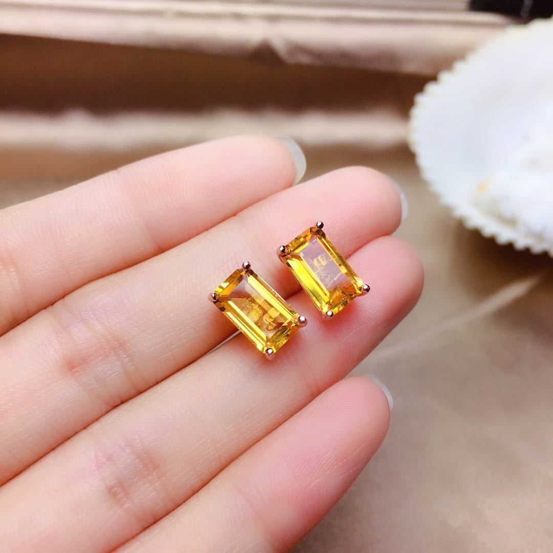 KayBee 3 Piece Citrine Suit - Ring, Pendant and Earring Crystal Clean Sparkle