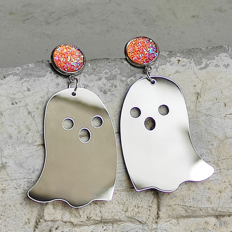 KayBee So Spooky Halloween Ghost Shape Acrylic Dangle Earrings