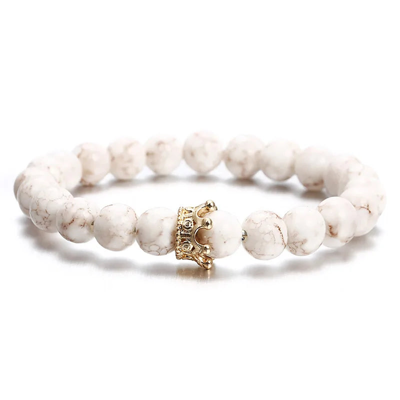 Handmade - King or Queen Crown Beaded Bracelet