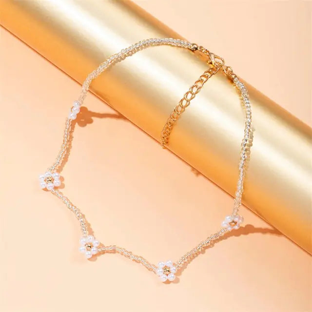 Radiant BoHo Style Colorful Beaded Pearl Choker