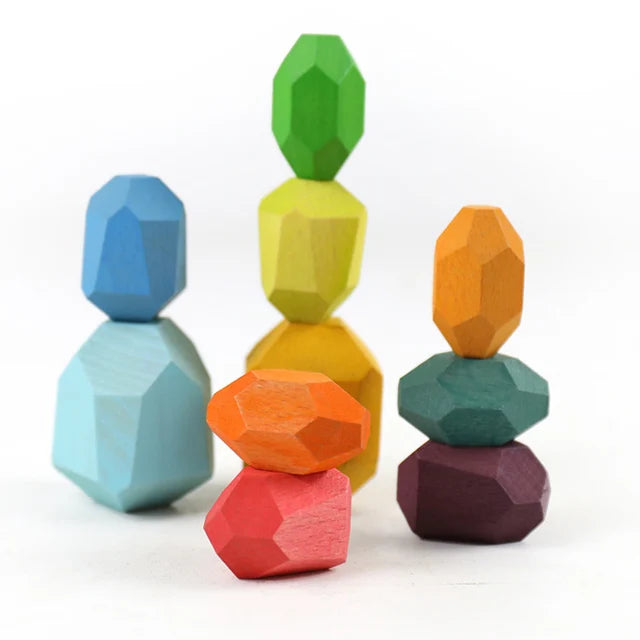 TRENDING Wooden Stacking Stones - Sensory