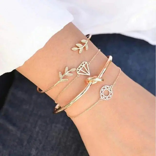 5-piece Bohemian Stack Bracelet Set