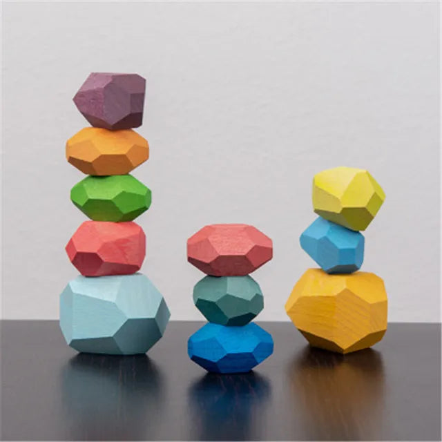 TRENDING Wooden Stacking Stones - Sensory