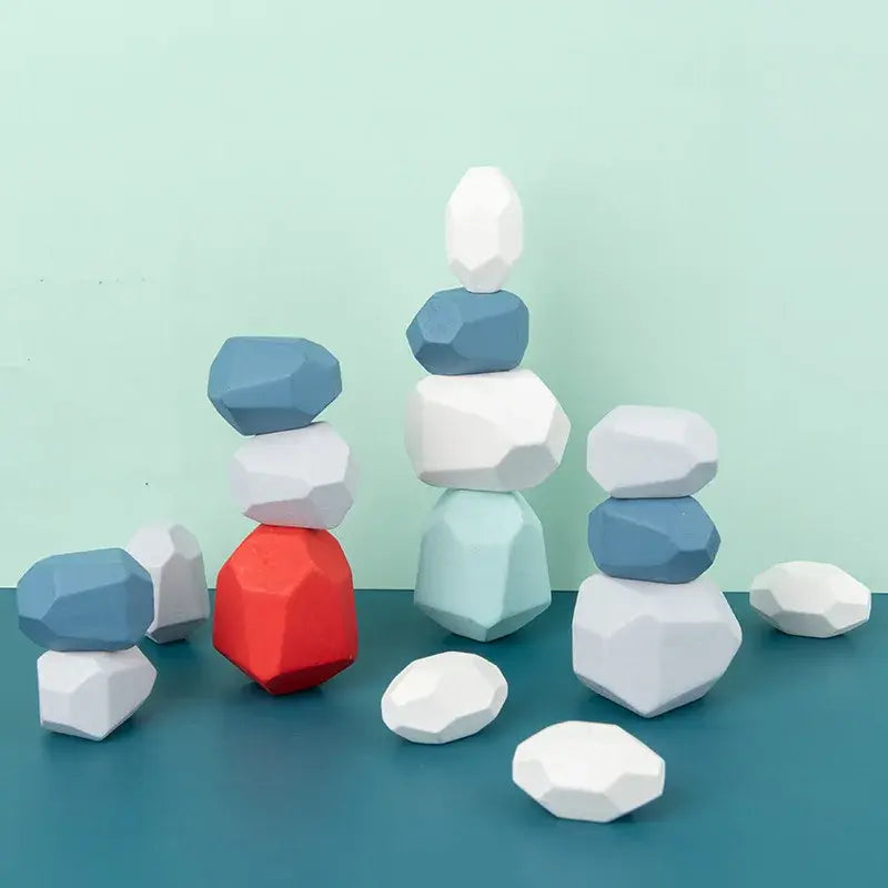 TRENDING Wooden Stacking Stones - Sensory