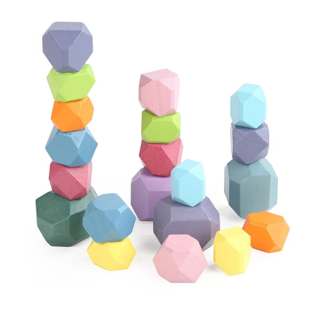 TRENDING Wooden Stacking Stones - Sensory