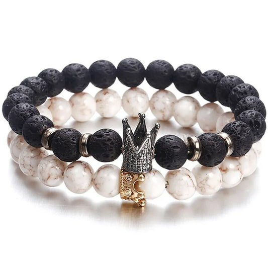 Handmade - King or Queen Crown Beaded Bracelet