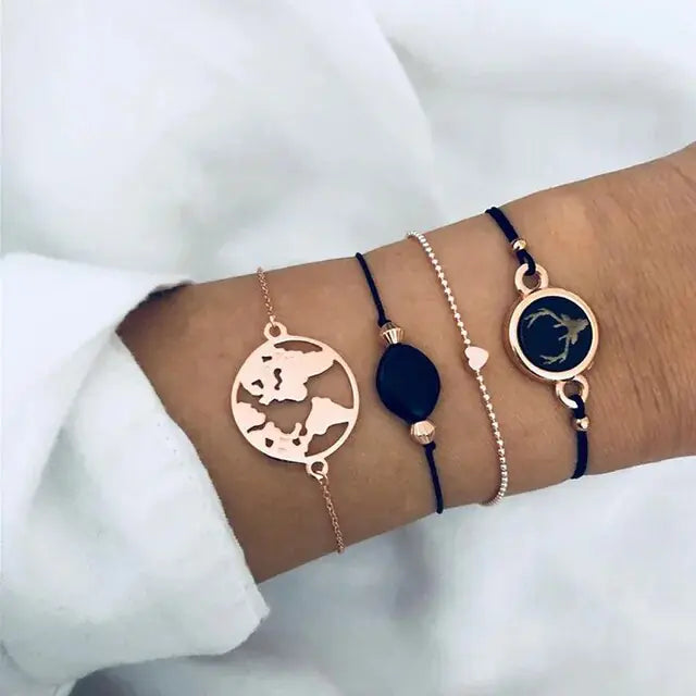 5-piece Bohemian Stack Bracelet Set