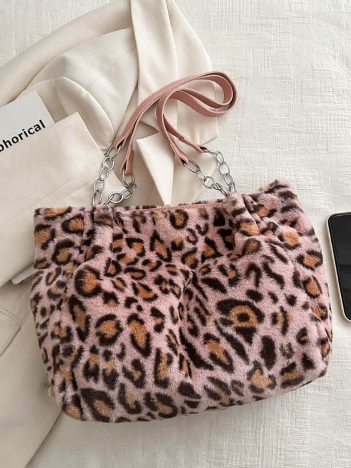 KayBee & Company Faux Fur Leopard Shoulder Bag