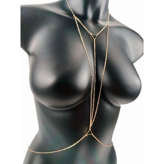 KayBee & Company Body Jewelry Chest Necklace Gothic Charm Body Chains