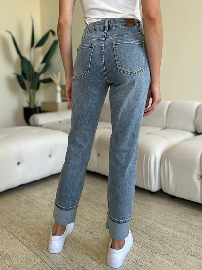 Judy Blue High Waist Cuff Hem Jeans