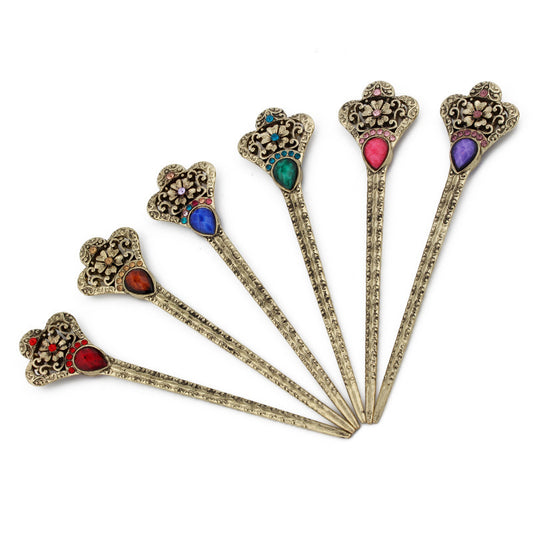 Unique Retro-Antique Geometric Hairpin