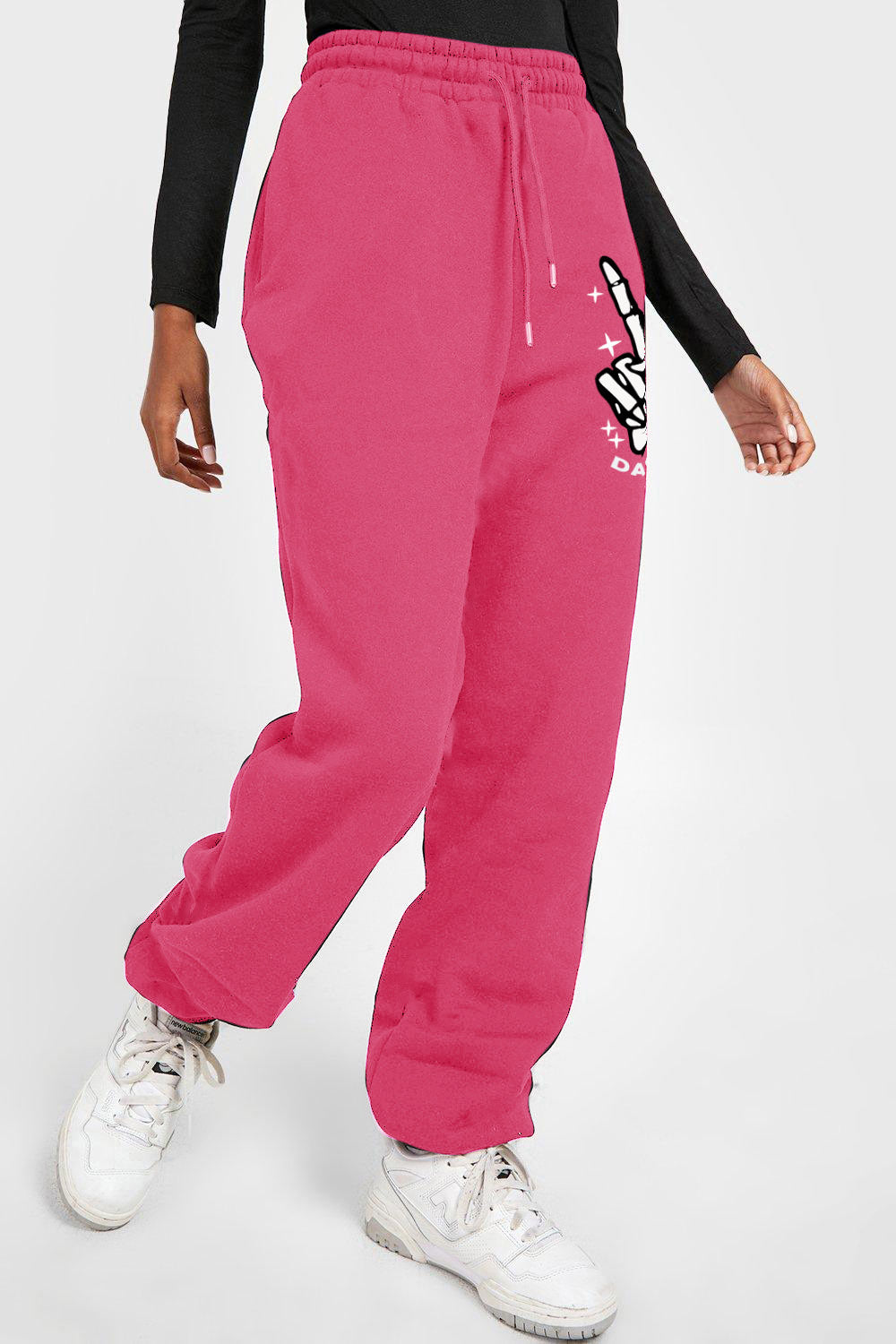 Simply Love Simply Love Drawstring DAY YOU DESERVE Graphic Long Sweatpants