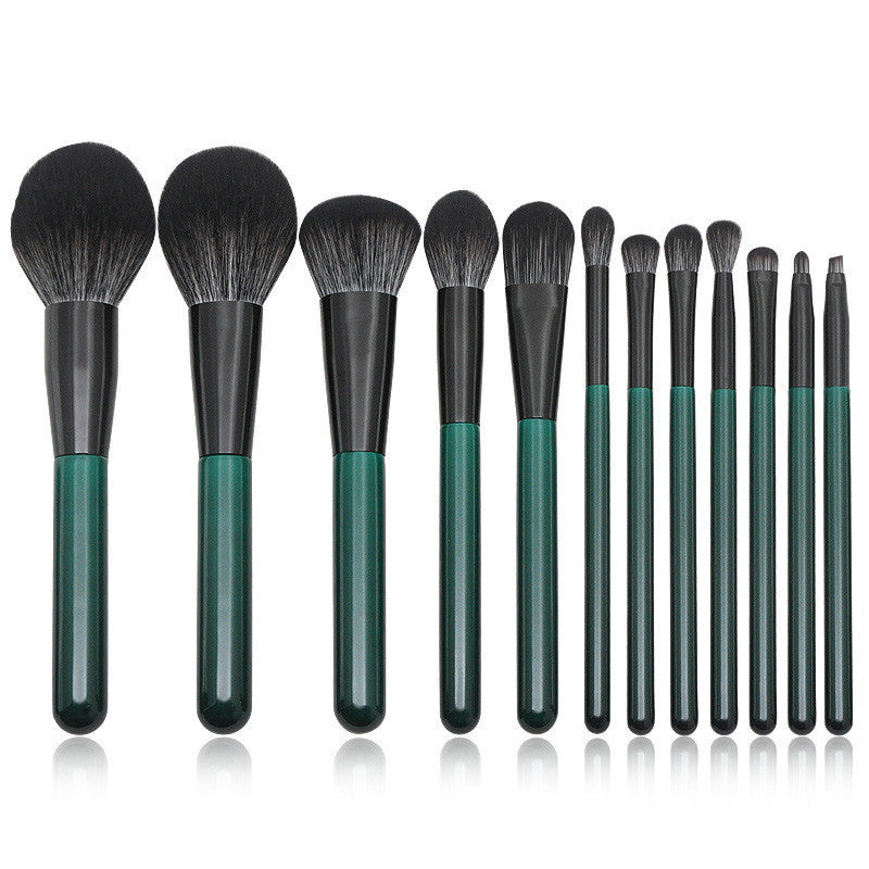 So Pretty Green Makeup Brush Kit - 12 Brushes