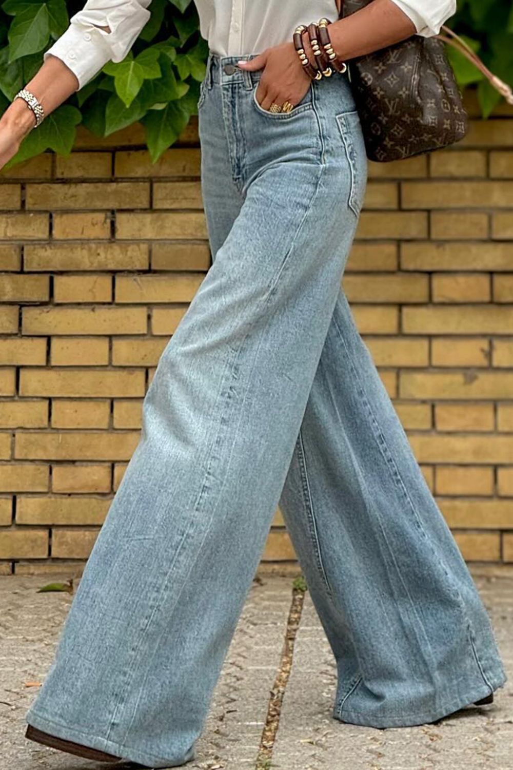KayBee Denim Wide Leg Jeans with Pockets