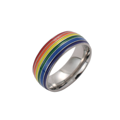 It's All Love Collection - Rainbow Band Ring 18K