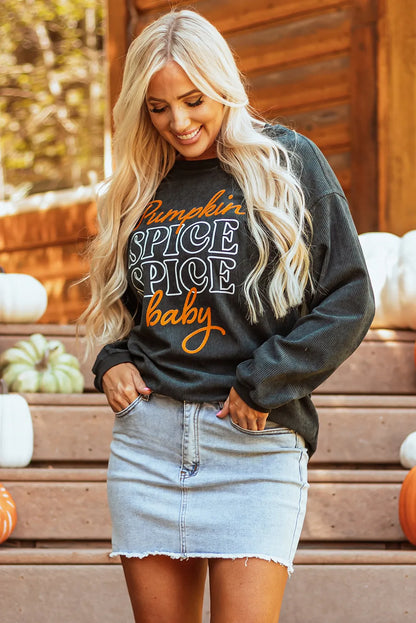 KayBee So Thankfall Pumpkin Spice Baby Round Neck Long Sleeve Sweatshirt