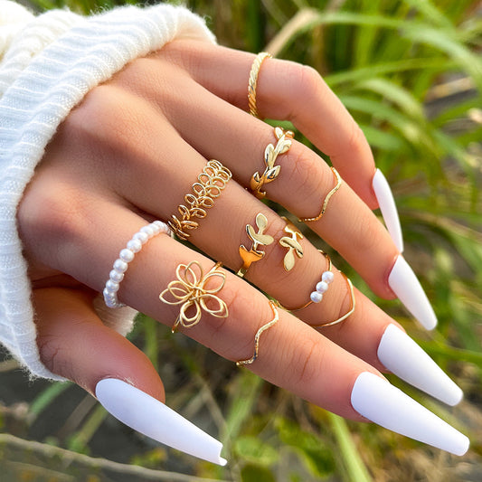 Openwork Flower Rings - Midi Rings