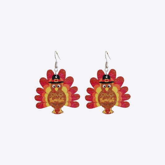 KayBee So ThankFall Thanksgiving Turkey Drop Earrings