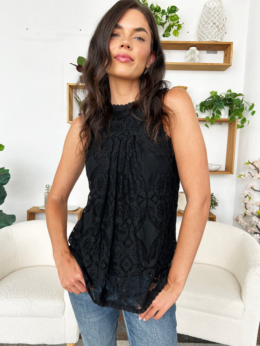 KayBee Lace Round Neck Tank