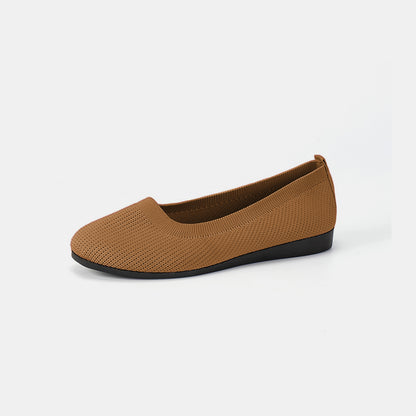 KayBee & Company Savvy Round Toe Knit Ballet Flats