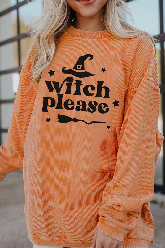 KayBee So Spooky Halloween WITCH PLEASE Graphic Dropped Shoulder Sweatshirt