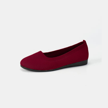 KayBee & Company Savvy Round Toe Knit Ballet Flats