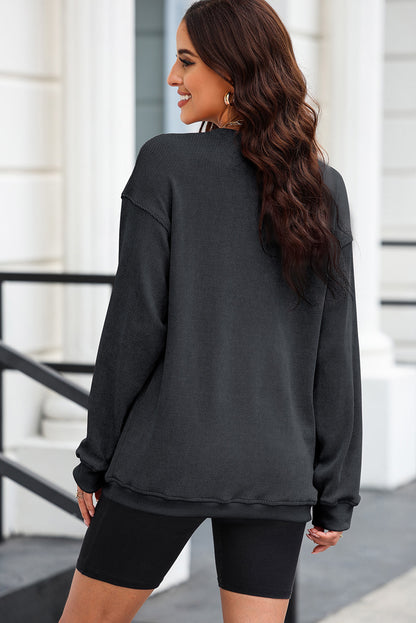 KayBee Sequin Nutcracker Round Neck Long Sleeve Sweatshirt