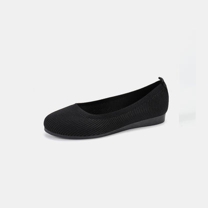 KayBee & Company Savvy Round Toe Knit Ballet Flats