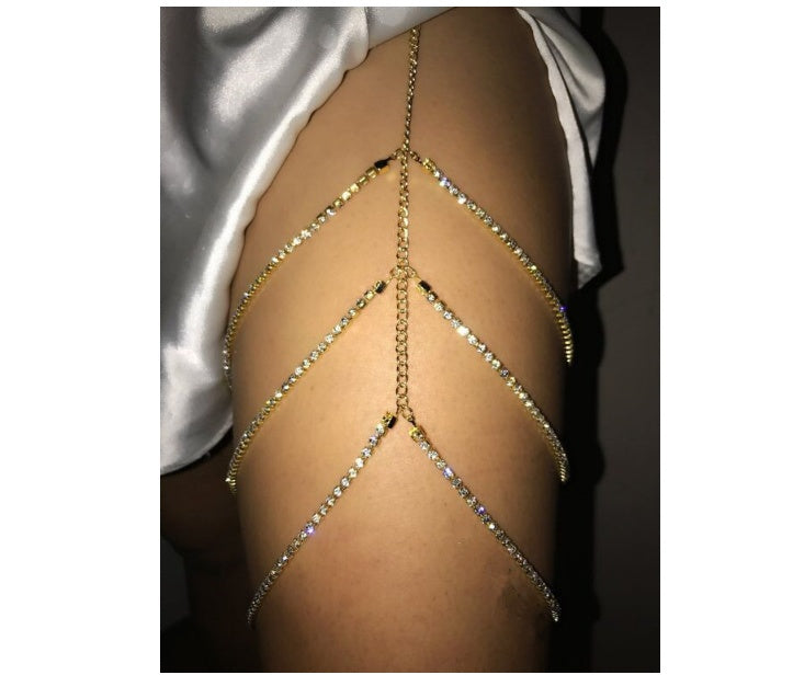 KayBee & Company Full Multi-Layered Thigh Chain