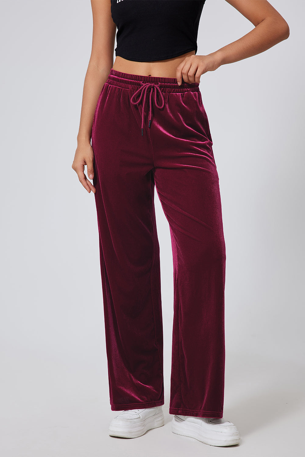 KayBee Styled Drawstring Wide Leg Active Pants