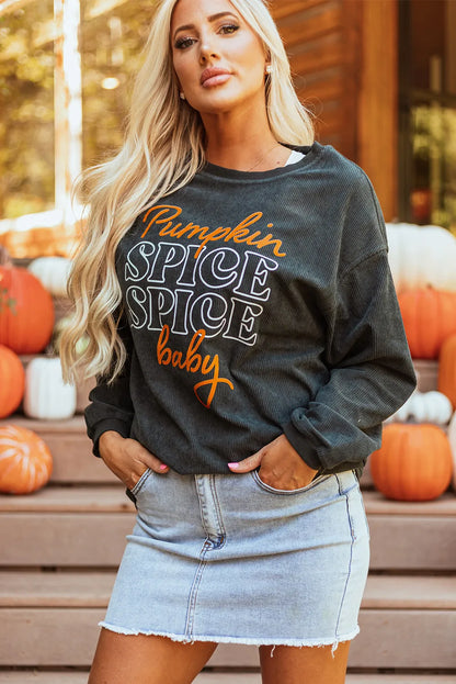 KayBee So Thankfall Pumpkin Spice Baby Round Neck Long Sleeve Sweatshirt